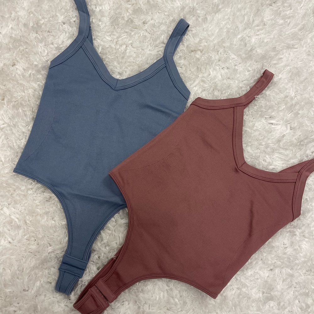 Blue Sleeveless Bodysuit
